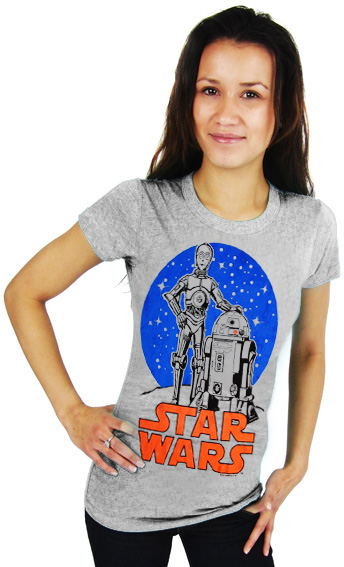 LOGOSH!RT Star Wars Damen T-Shirt DROIDS
