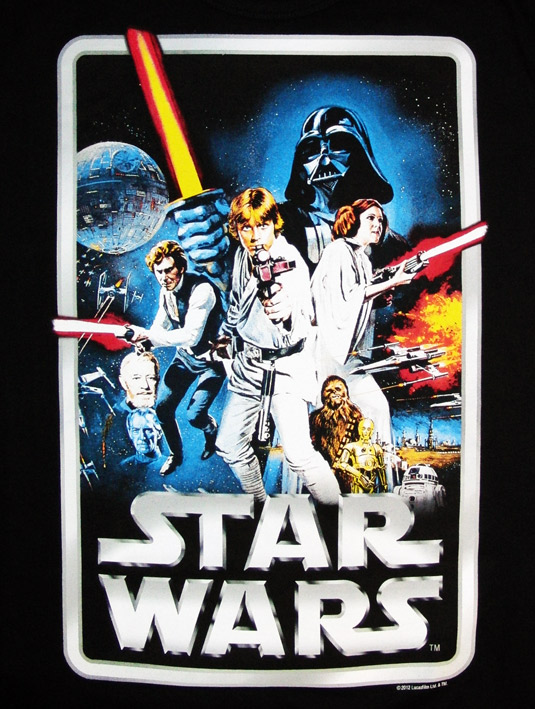 Star Wars Poster Herren T-Shirt Logoshirt schwarz
