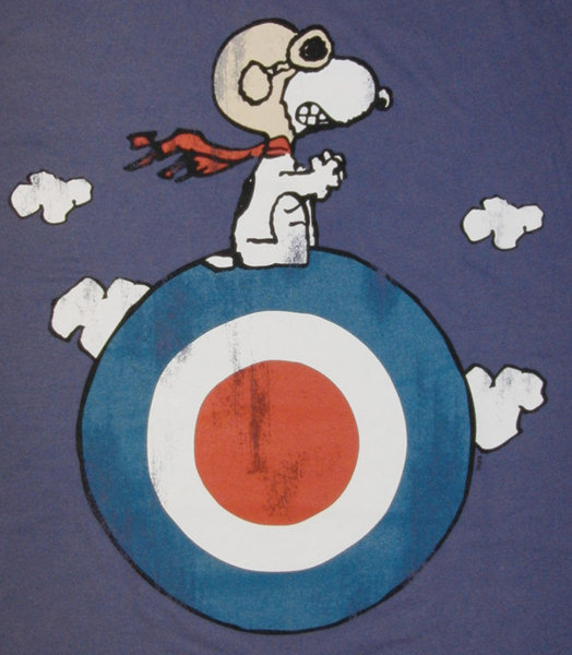 Snoopy Target The Peanuts Herren T-Shirt purple