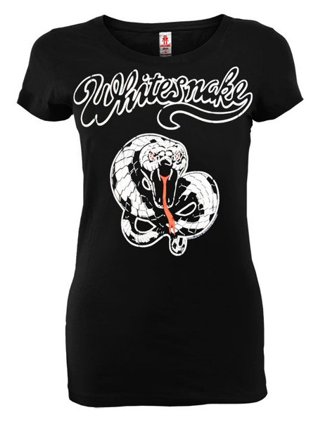 WhiteSnake Band Logoshirt Damen T-Shirt schwarz