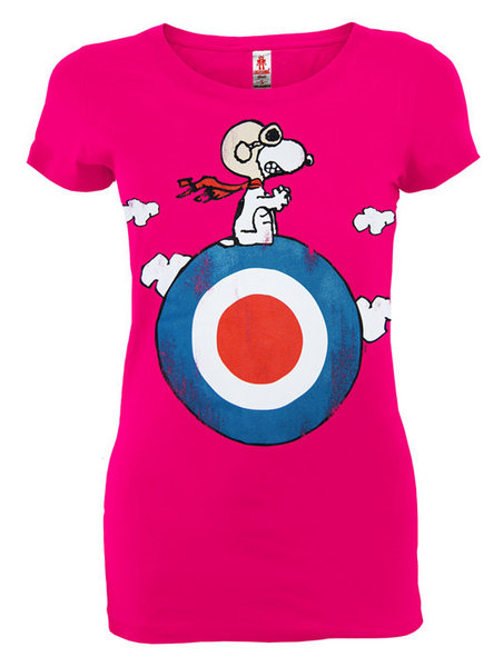 The Penauts Snoopy Target Girl T-Shirt Logoshirt Pink