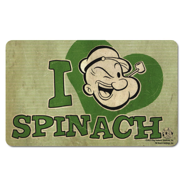 original Resopal Frühstücksbrett Popeye I LOVE SPINACH