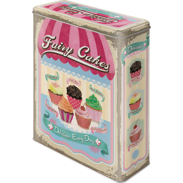 50er Retro Fairy Cakes - Cup Cakes Blechdose XL