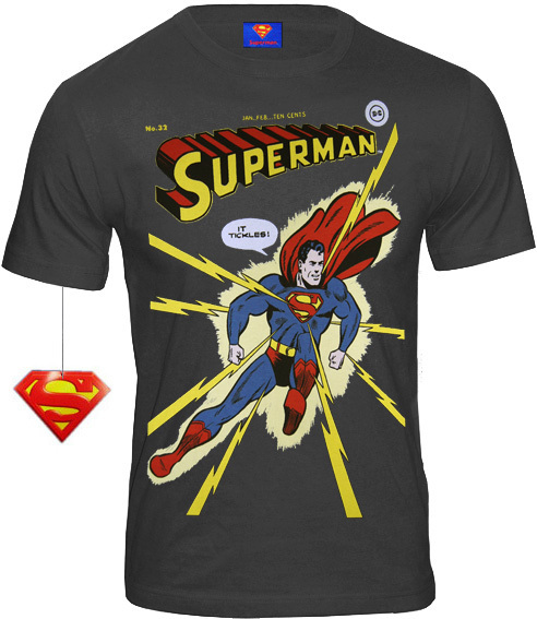 original SUPERMAN Dc- Comics Retro Herren T-Shirt IT TICKLES!