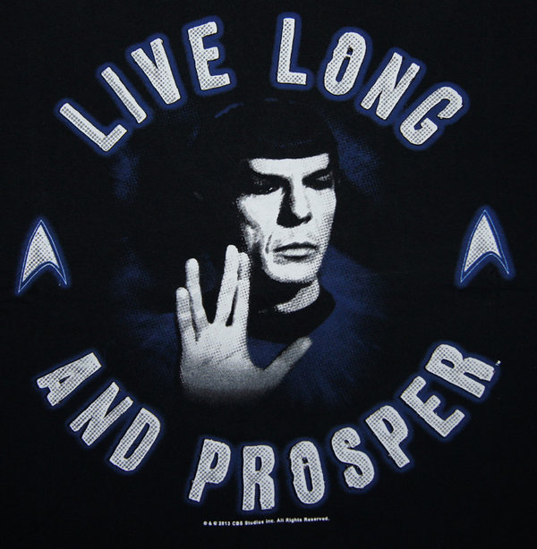Original Star Trek Herren T-Shirt MR SPOK LIVE LONG