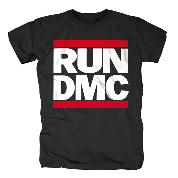Original RUN DMC Herren T-Shirt RUN DMC LOGO schwarz