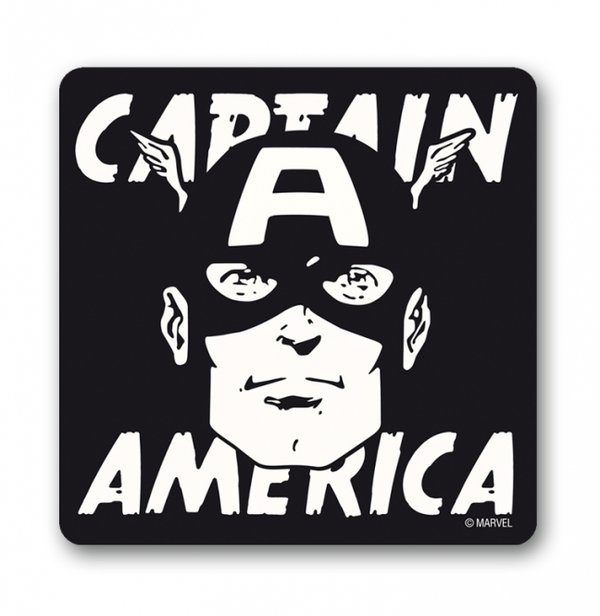 Retro Marvel CAPTAIN AMERICA FACE Untersetzer Coaster