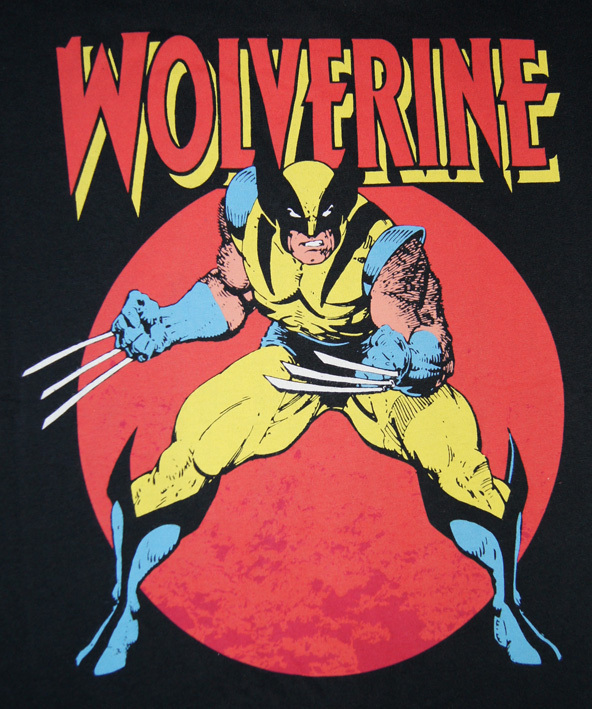 original MARVEL COMICS Retro Herren T-Shirt WOLVERINE FIGHT ANGRY