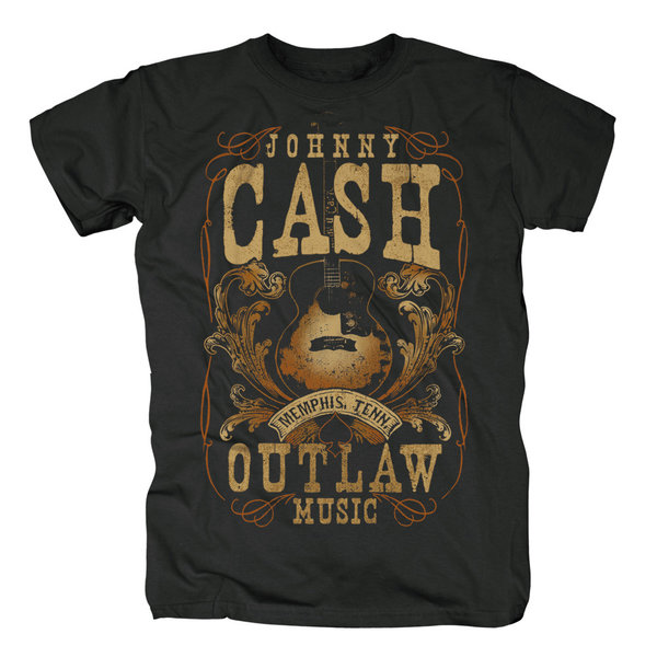 original Johnny Cash Herren T-Shirt MEMPHIS OUTLAW