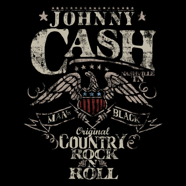 original Johnny Cash Frauen T-Shirt COUNTRY ROCK N ROLL