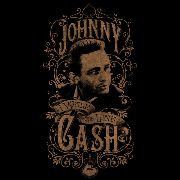 original Johnny Cash Girl T-Shirt WALK THE LINE