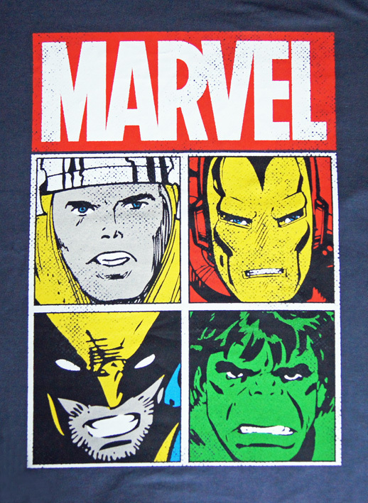 original Marvel Comics 4 CHARACTERS Retro Herren T-Shirt