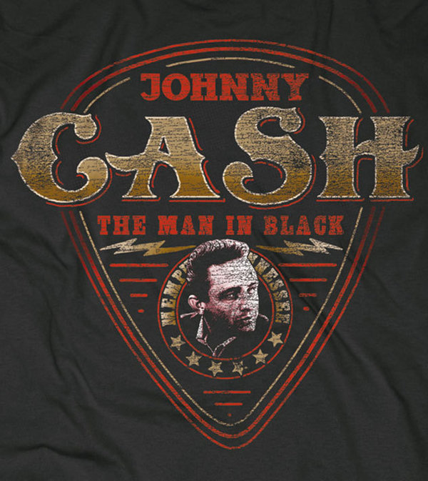 original Johnny Cash GUITAR PLEKTRUM Herren T-Shirt