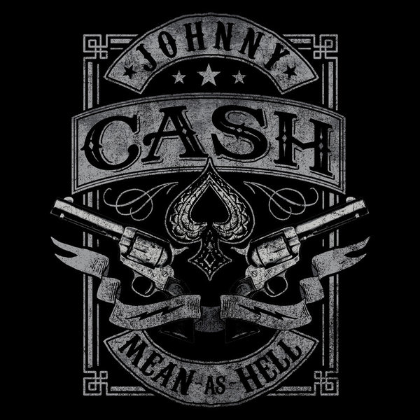 original Johnny Cash MEAN AS HELL Herren T-Shirt