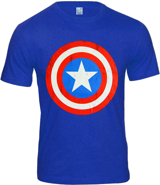 LOGOSHIRT Captain America Herren T-Shirt SHIELD