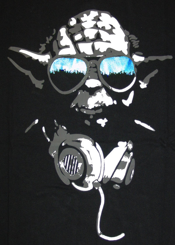 Star Wars Herren T-Shirt Yoda Cool schwarz