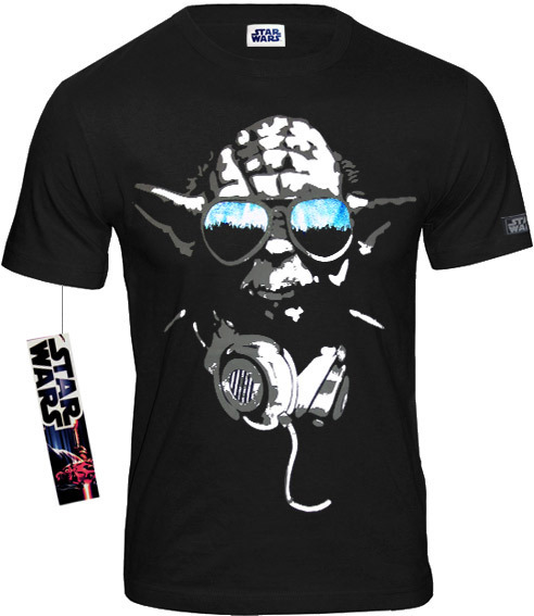 Star Wars Herren T-Shirt Yoda Cool schwarz