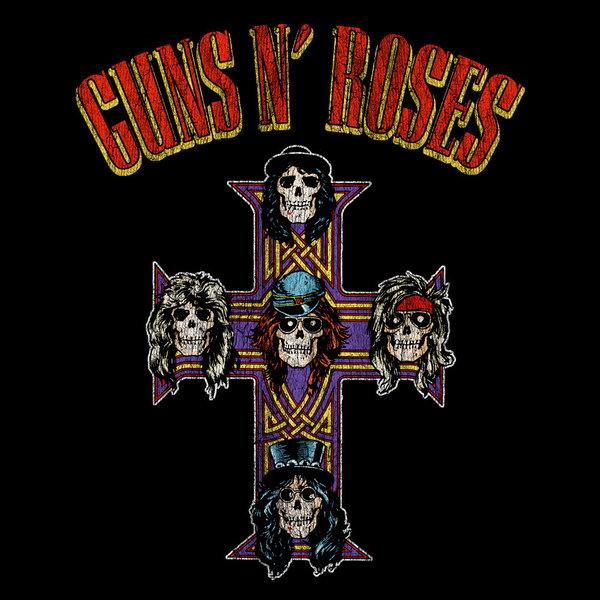 Guns N Roses Herren T-Shirt Cross Arched Type
