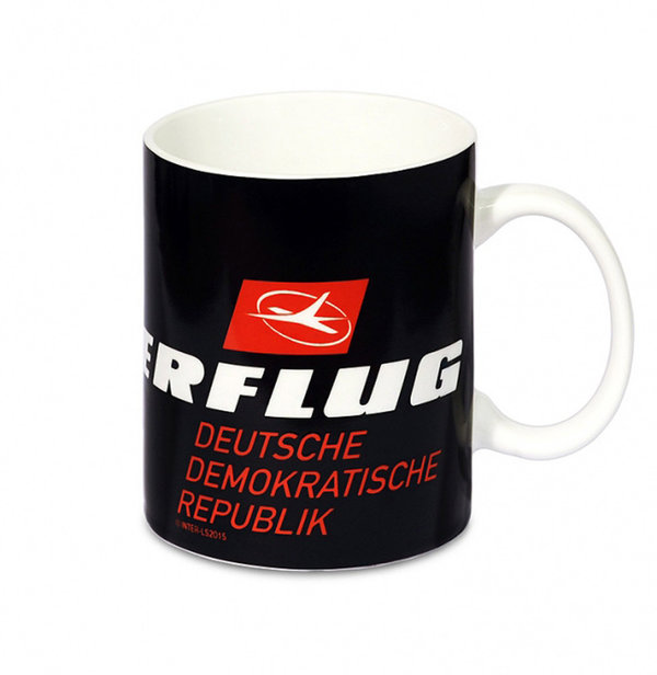 Retro Interflug DDR Tasse schwarz