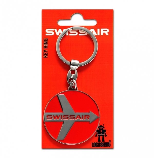 Retro Schlüsselanhänger Swissair Logo Key Ring