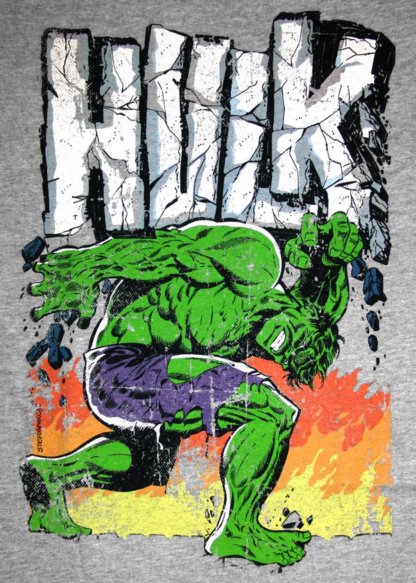 Retro Marvel Comics Herren T-Shirt Hulk Carrying