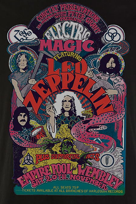 Led Zeppelin Musik Herren T-Shirt Electric Magic
