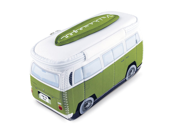 VW Bus T2 Neopren Tasche Mäppchen Grün
