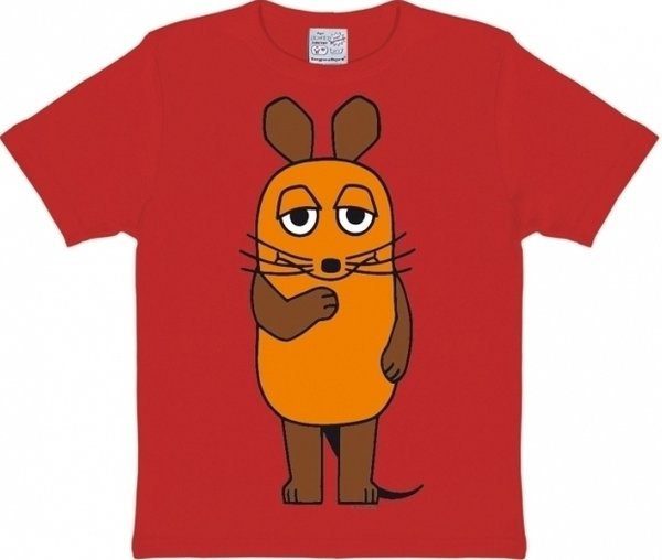 Die Sendung mit der Maus Kinder T-Shirt Die Maus rot
