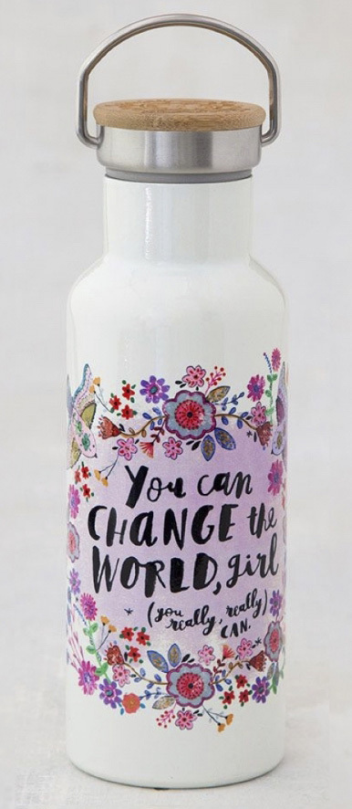 Thermosflasche Bottle Trinkflasche Change The World