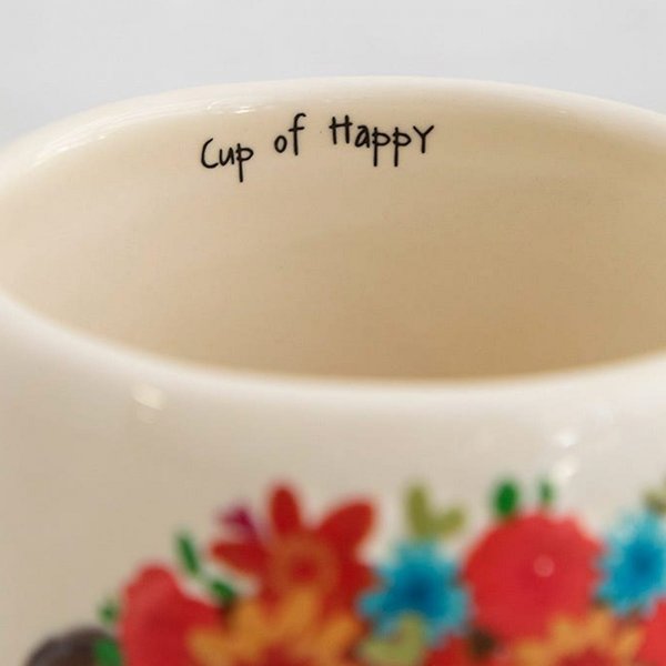 Floral Kaffeetasse Tasse Cup of Happy Chocolat Dog