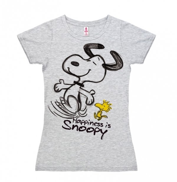 The Peanuts Frauen T-Shirt Snoopy & Woodstock Happiness