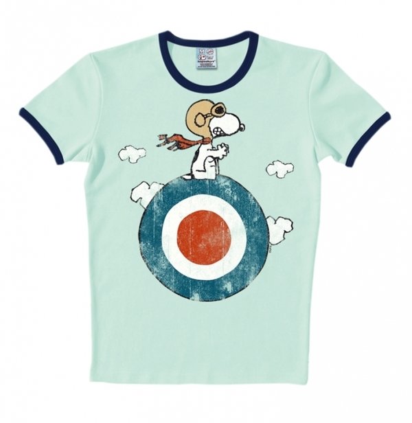 The Peanuts Herren T-Shirt Snoopy Target Ringer