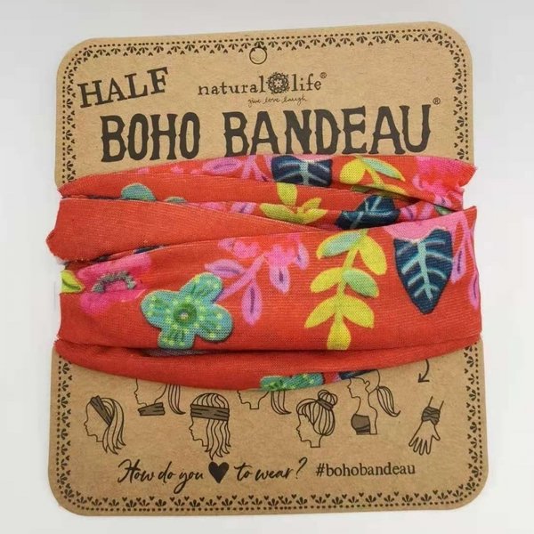 Natural Life Bandeau Haarband Red Floral