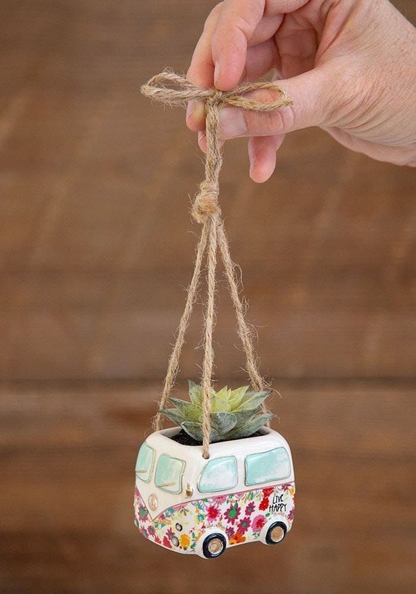 Natural Life Hängende Mini Succulent Camper