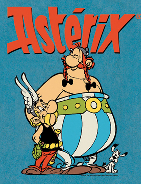 Asterix Obelix Idefix Herren T-Shirt vintage blau