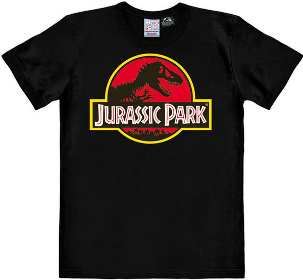 Logoshirt Jurassic Park Logo Movie T-Shirt Herren schwarz