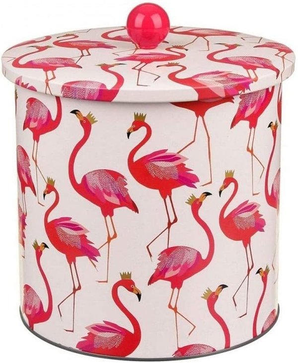 Sara Miller große runde Keksdose Flamingo Tropical Design