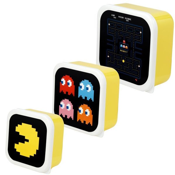 Pac-Man Lunchboxen Game Atari Brotdosen 3er Set