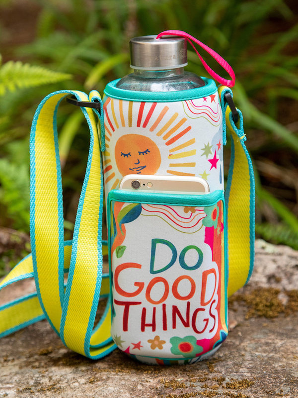 Tasche für Trinkflasche mit Handytasche Natural Life "Do Good Things"